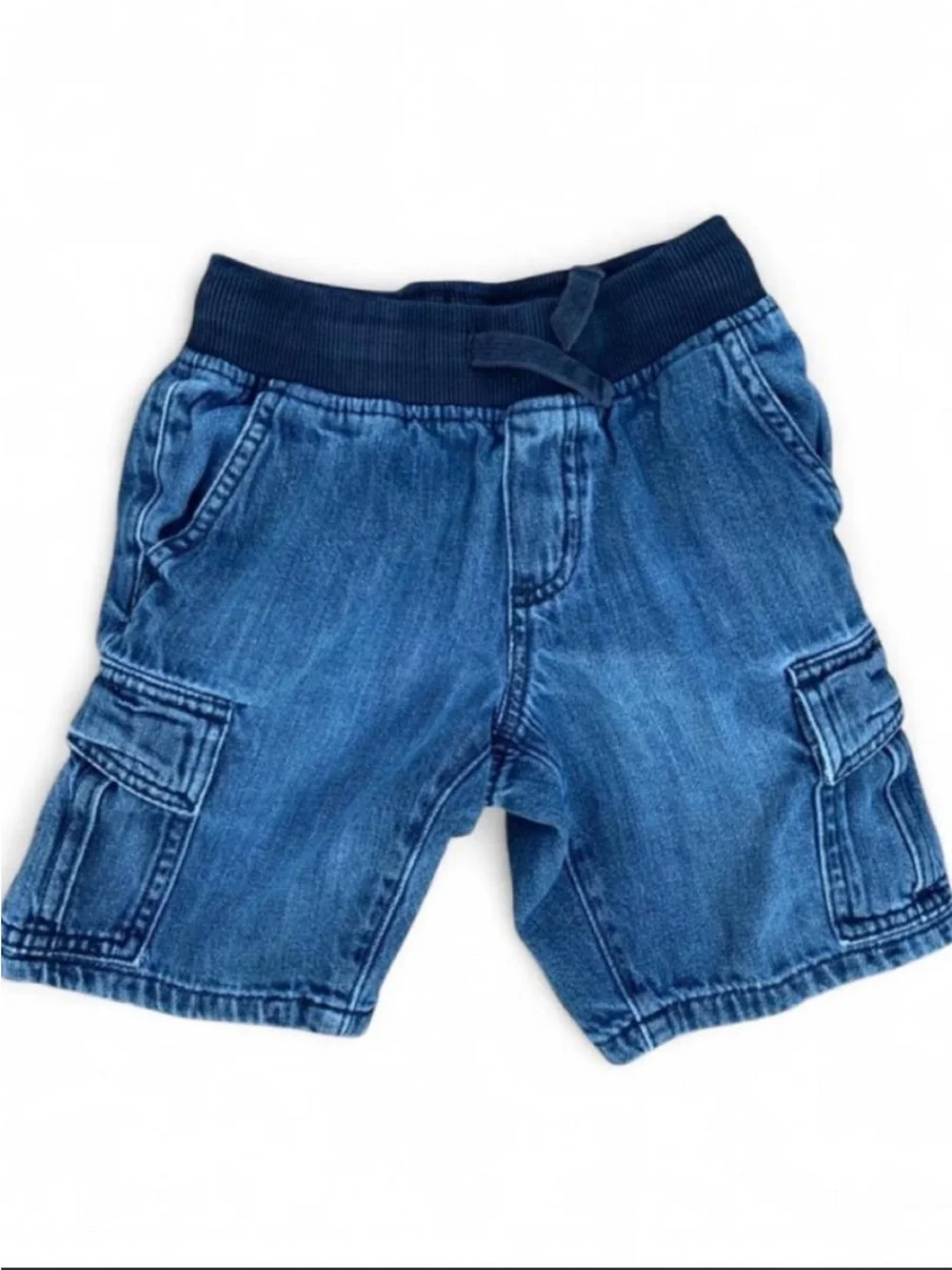 Gymboree Pull On Denim Cargo Shorts with Elastic Waistband